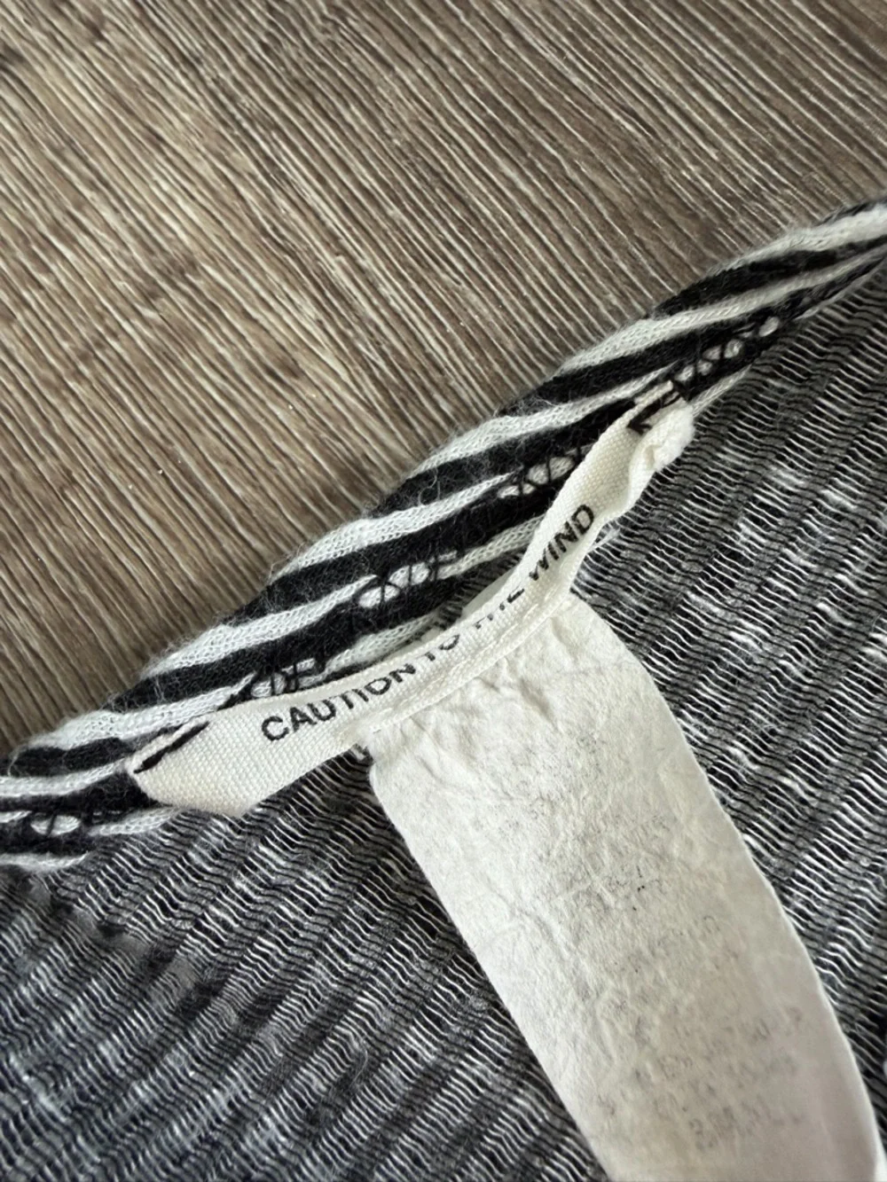 Striped Black and White Button-Front Tank Top - Picture 4 of 5